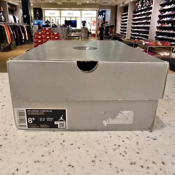 Jordan 14 Retro Flint Grey / Stealth / White Black Toe Last Shot FJ3460 012 - Picture 9 of 9